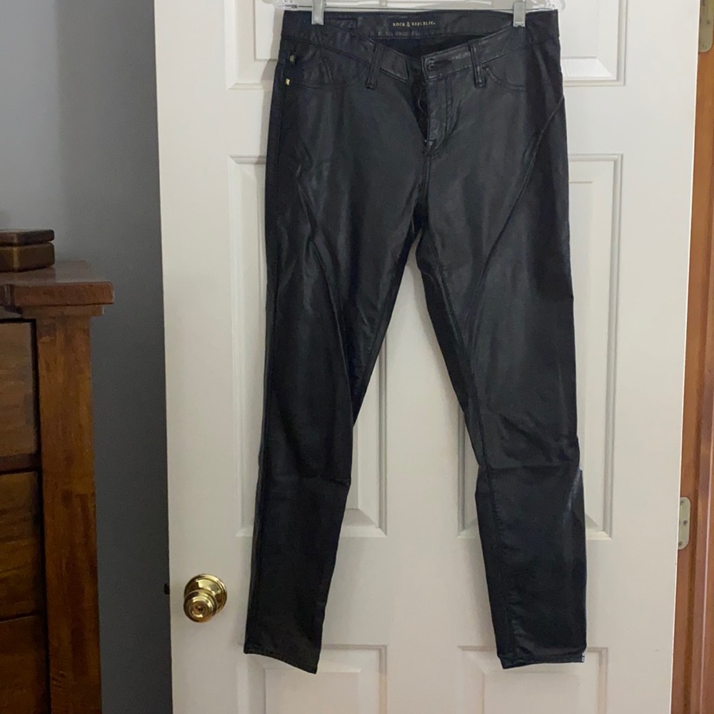Faux leather pants